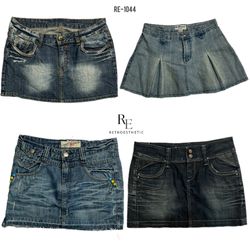 Y2K Britney Era Denim Mini Skirts (RE-1044)