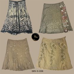 Classic Y2K Light Brown Cotton Skirt (GRV-5-036)