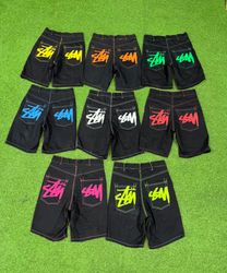 Rework-Stil Stussy Denim-Shorts