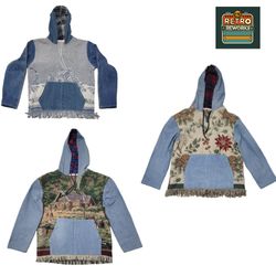 SS25 Reworked Tapestry Denim Hoodie Jacket