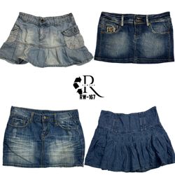 Y2K Cyber Girl Ära Denim Minirocke (RW-167)