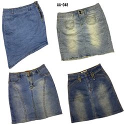 Jupes midi en denim de l'ère Britney Y2K (AA-048)
