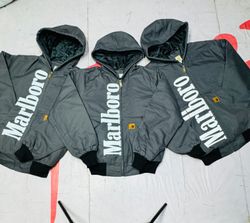 Carhartt X Malboro Rework Style Dark Grey Hoodies