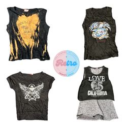 Y2K Dark Oynx Ispirato Magliette da Donna: 10 Pz