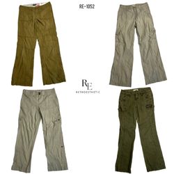 Calças de Algodão Estilo Cargo Único Y2K (RE-1052)