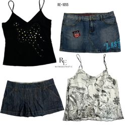 Y2K Pretty Girl Mini Skirt And Camisole (RE-1055)