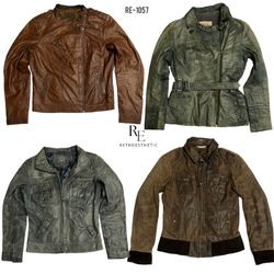 Vestes en cuir de fille IT des années 90/Y2K (RE-1..