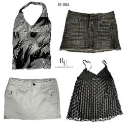 Y2K Gothic Skirt And Camisole (RE-1064)