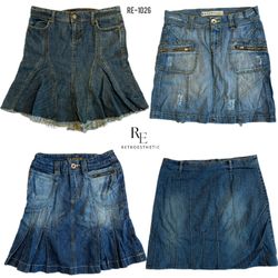 Y2K Britney Era Denim Midi Skirts (RE-1026)