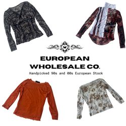 Tops de Malla Y2K European Grunge Fairycore (EWC67..