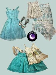 Y2K Babyblaues Sommeroutfit