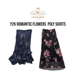 Gonne in poliestere romantiche fiorate Y2k