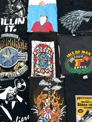Unmarkiertes bedrucktes Grafik-T-Shirt (E-40)