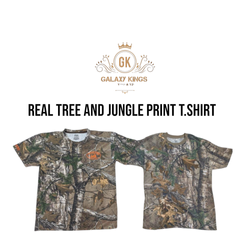 T-shirts à motif d'arbres réels et de jungle