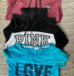 Victoria secret pink jaket and sweatshirt mix