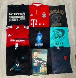 t-shirts de marque supreme, mix et surf