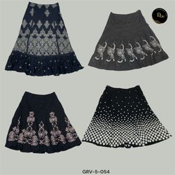 Jupe noire en coton rétro Y2K – Vibes impression e..