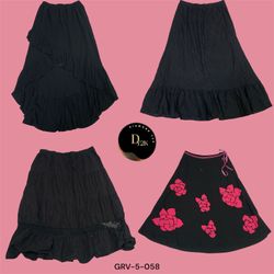 Y2K Black Cotton Skirt – Iconic Retro Fashion for ..