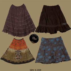 Trendy Y2K Brown Cotton Skirt – Retro Chic Meets M..