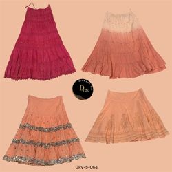 Magical Y2K Fairy Print Cotton Skirt – Retro Aesth..