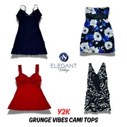 Tops Cami com Vibes Grunge Y2K - 10 peças - EV0331