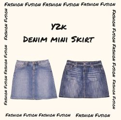 (FF-886) Y2K Denim Mini Skirts