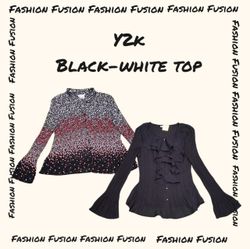 (FF-895) Y2k ruffle tops