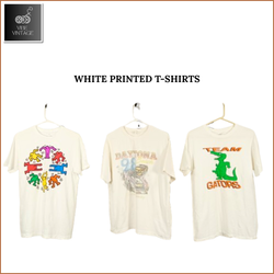 CAMISETAS BRANCAS ESTAMPADAS - 10 PCS (PACOTE 1)
