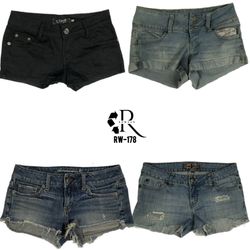 Y2K IT Girl Denim Mini Shorts (RW-178)