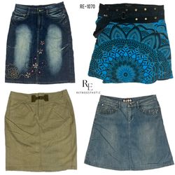 Y2K Unique Denim Midi Skirts (RE-1070)