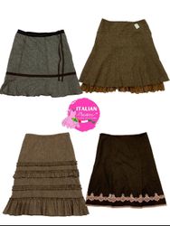 Y2k Unique Signature Wool Skirts