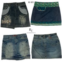Y2K Britney Era Denim Midi Mini Skirts (RE-1072)