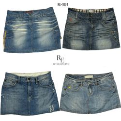 Y2K IT Girl Denim Mini Skirts (RE-1074)