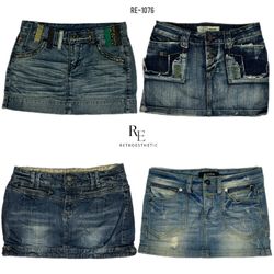 Y2K Britney Era Denim Mini Skirts (RE-1076)