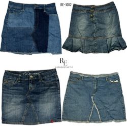 Y2K IT Girl Denim Mini Skirts (RE-1082)