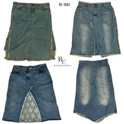 Y2K Britney Era Denim Midi Skirts (RE-1084)