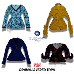Costumi Drammatici Y2K Tops Sottoposti M..