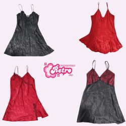 Y2k Romantic Gothic Girl Slip Dresses (May-27)