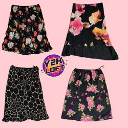 Y2K Retro Aesthetic Floral Skirts Mix