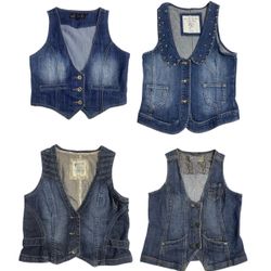 Coletes de Jeans Y2K 15 Peças (Pacote nº 01)