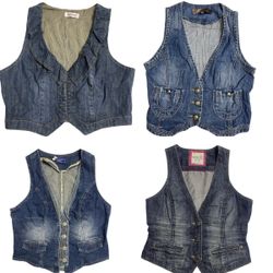 Coletes de Jeans Y2K 13 Peças (Pacote nº 04)