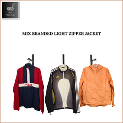 MIX DE VESTES À GLISSIÈRE LÉGÈRES MARQUÉES - 10 PC..