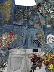 Jeans brodés japonais 20 pièces (E-53)