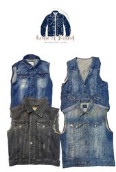 Belas Jaquetas de Colete em Denim