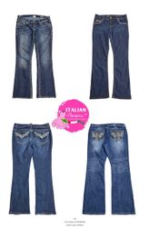 Y2k einzigartige veredelte Denim-Jeans