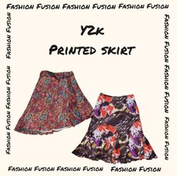 Saia casual impressa fofa FF-904 Y2k