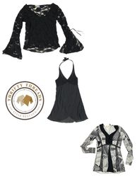 “‘The Goth Hub’ x Y2K Tops S-1097!”