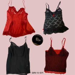 Y2K Cami Top in Black & Red – Retro Clubwear Baddi..