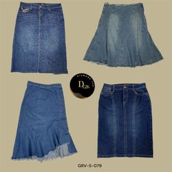Y2K High-Waisted Denim Midi Skirt – Stylish & Time..