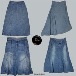Light Blue Y2K Denim Maxi Skirt – Classic 2000s Vi..